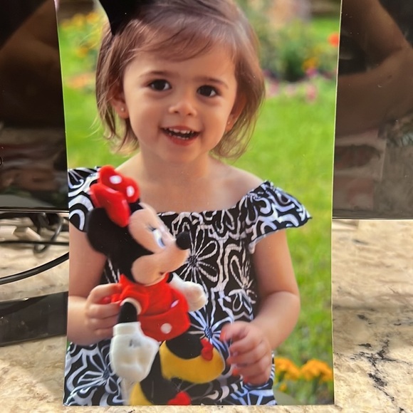 24M black white floral top ruffle cap sleeve shirt - Picture 5 of 5